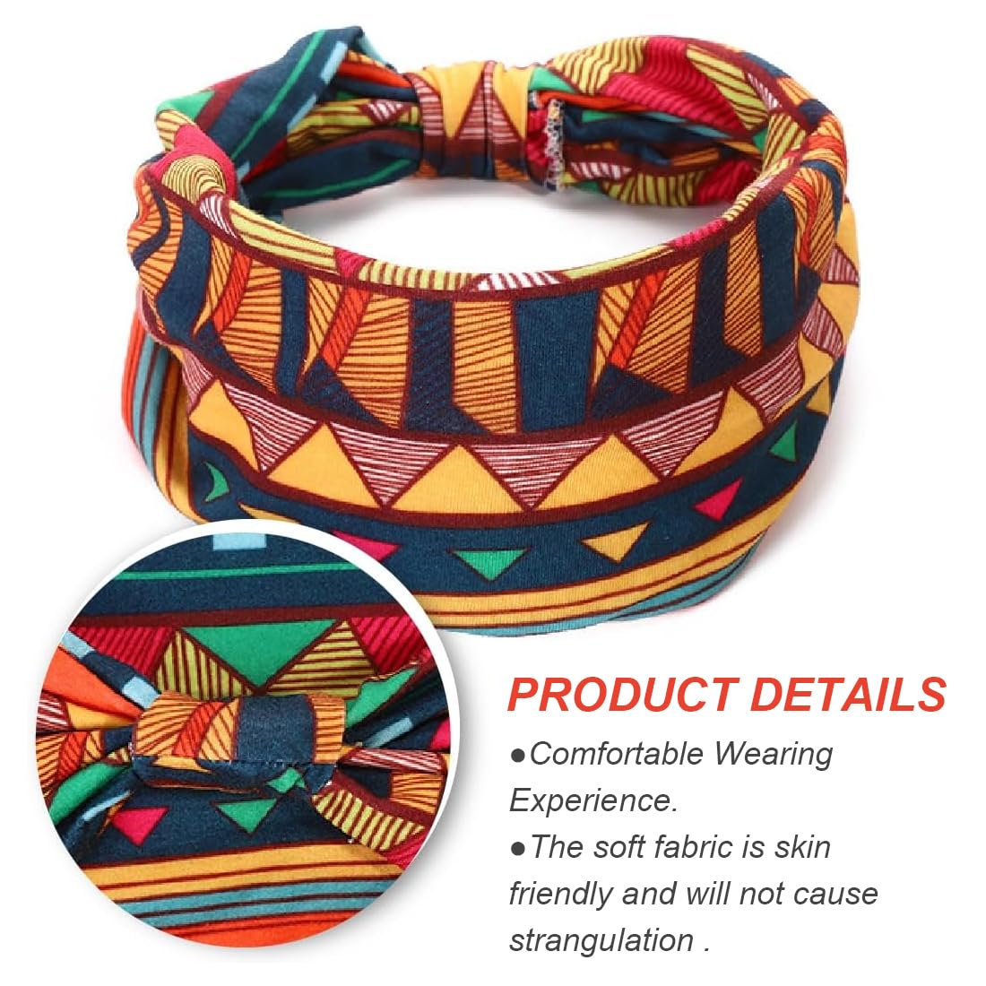 4 Pezzi Fasce per Capelli Donna Fascia per Capelli Boho Stile Ragazze Elastiche Larghe Accessori Fasce Per Capelli Africa Cerchietto Capelli Donna Elastic Bandana