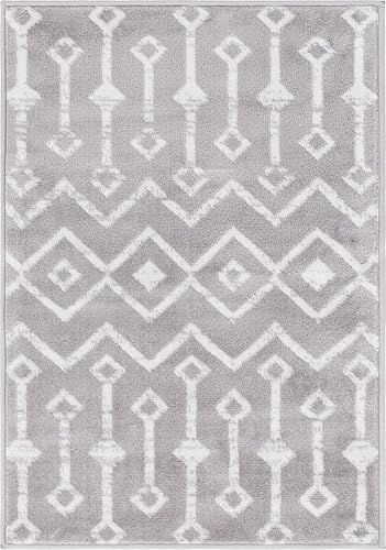 Miniatura 7 de Unique Loom Enrejado Marroquí Colección Trellis Geométrica Transicional BeigeMarfil Alfombra Área (10 pies 8 pulgadas x 16 pies 5 pulgadas)