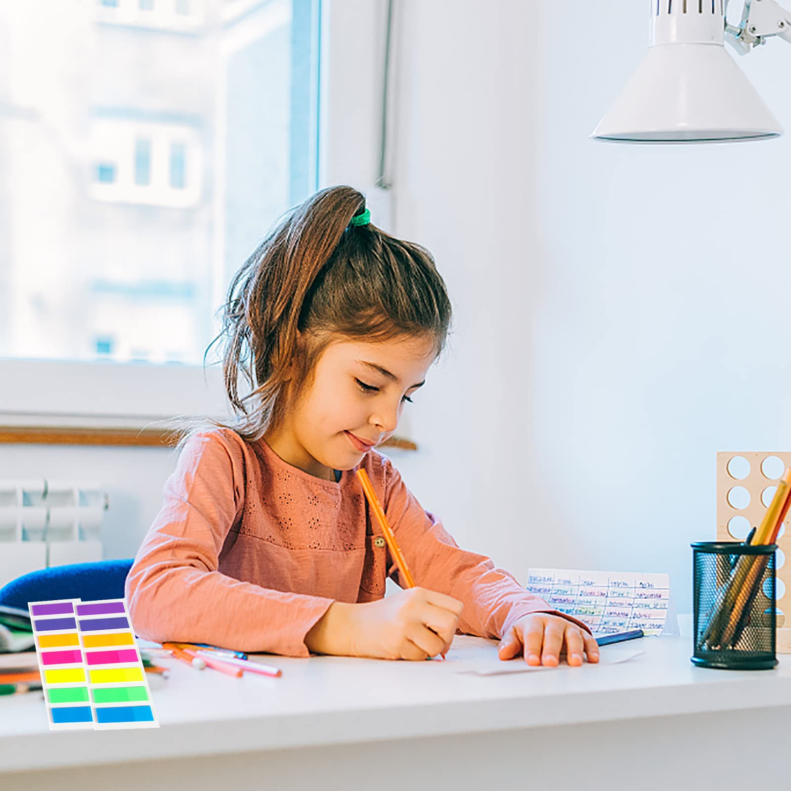 Segnalibri Adesivi Trasparenti - 280 Pezzi, 7 Colori, Per Libri E Appunti - Foto 8