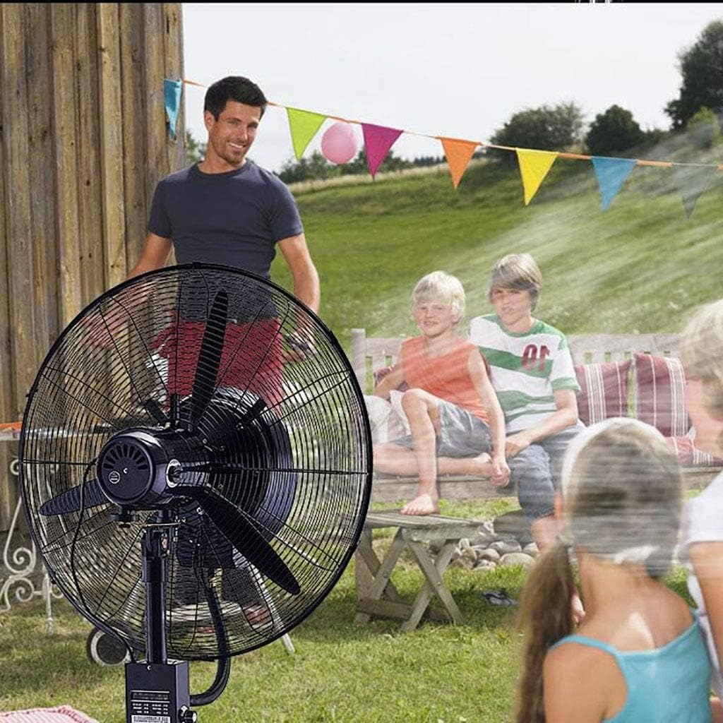 Silence Stand Fan Oscillating Fan, Standing Fan, 3-Speed, Large Pedestal Whole Room Air Circulator Fan with Water Tank
