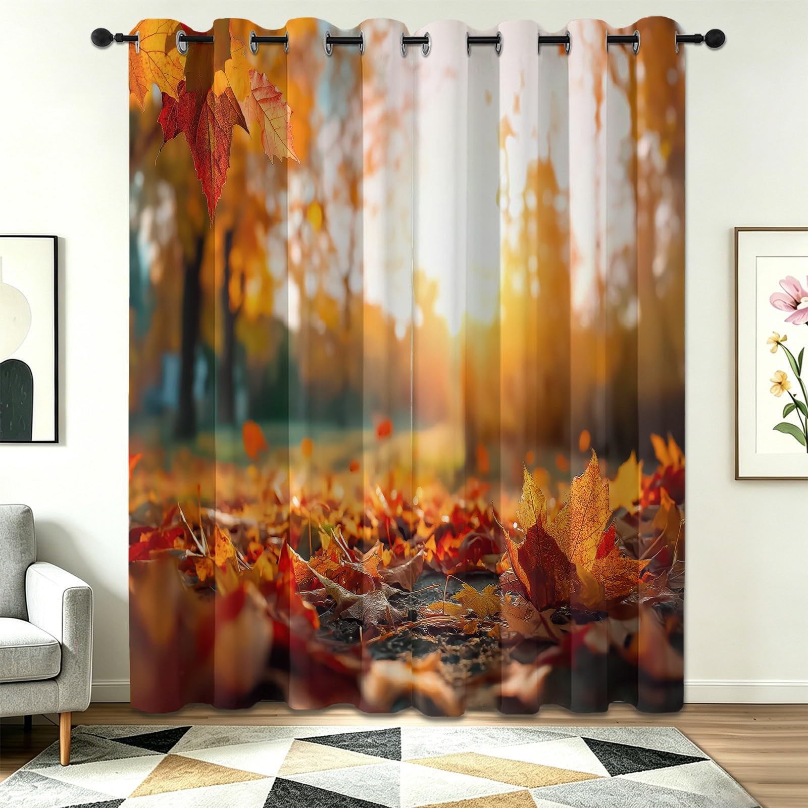 Rideau occultant anti-froid 140 x 260 cm contre la lumière pour salon et chambre