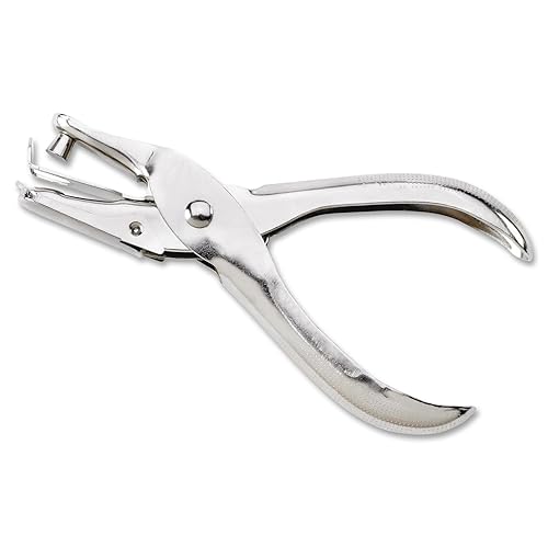 Miniatura 4 de Business Source 62895 Punzón de boleto, agujero único, redondo, agujero de 14 pulgadas, plateado