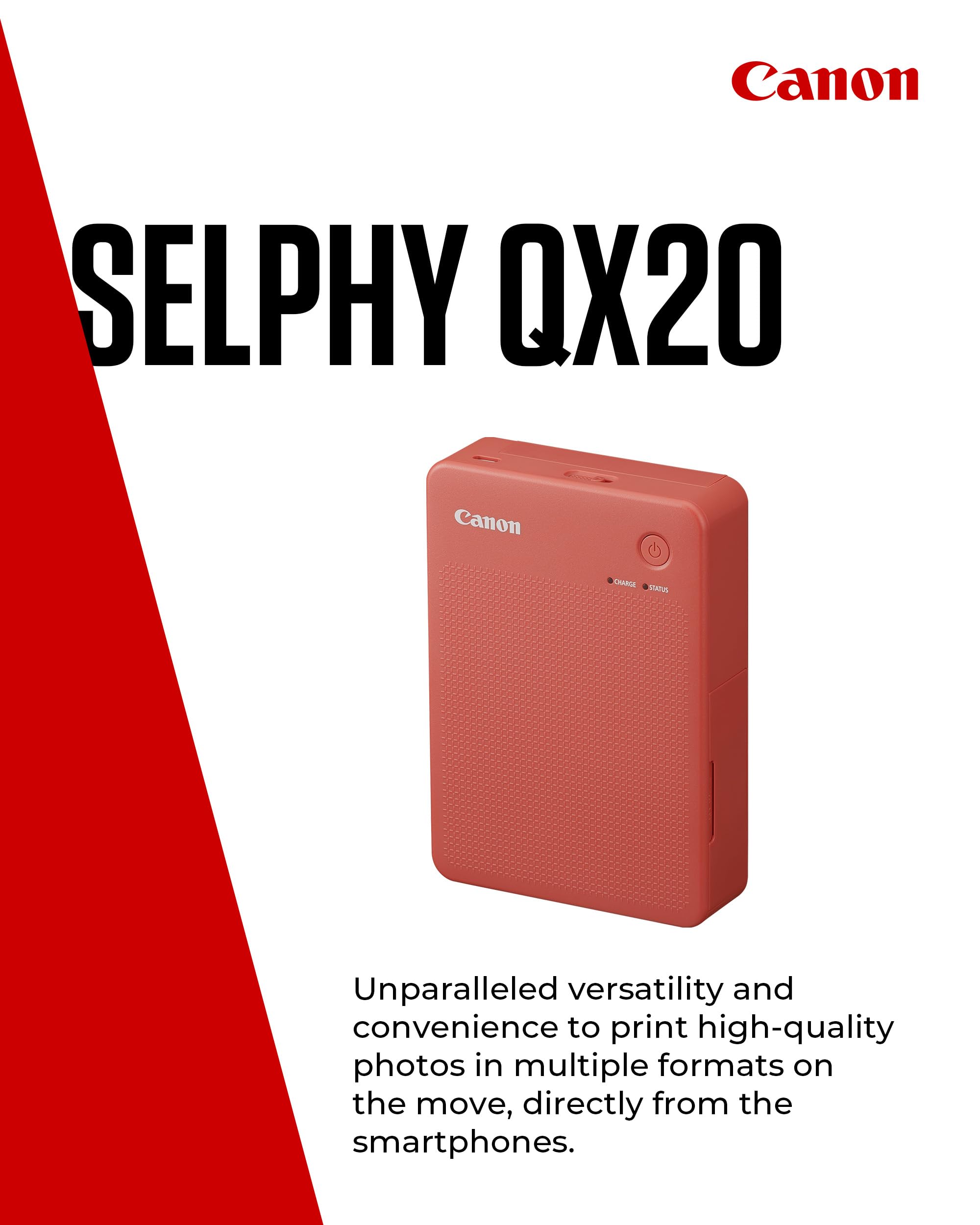 Amazon.co.jp: Canon SELPHY QX20 RD フォトプリンター 昇華型 287 x