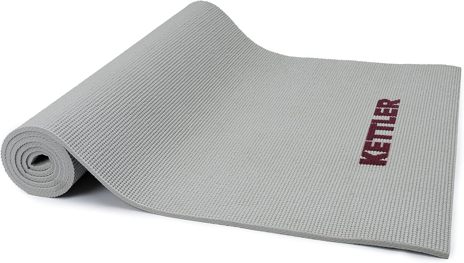 Kettler Premium German Technology Powered Yoga Mat(Grey) for Workout Yoga Fitness Pilates and Meditation High-Density Anti-Tear & Anti-Tear, Ideal for Men & Women with Carry Bag(8mm)