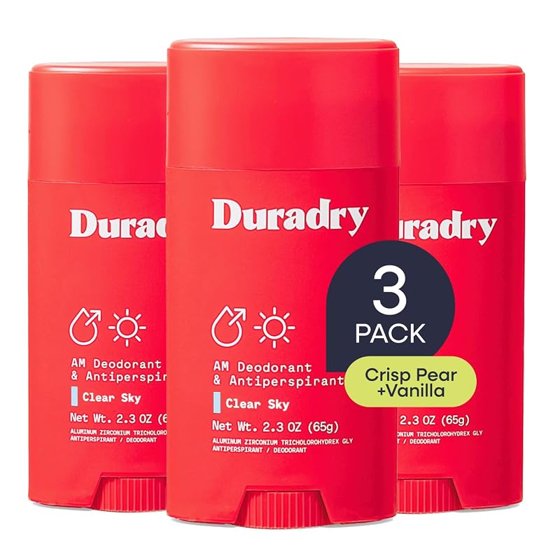 Desodorante antitranspirante em bastão Duradry Clear Sky, Pacote com 3
