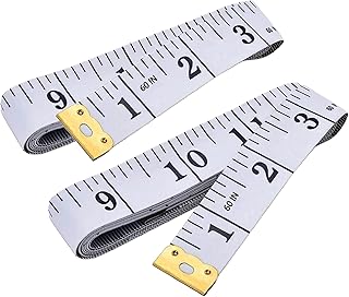 Dual Scale Body Measuring Tape - 60 inches Soft Tailor Measuring Tape for Sewing Cloth - Fitness Ruler for Fat Measurements and Nursing Use - Pack of 2