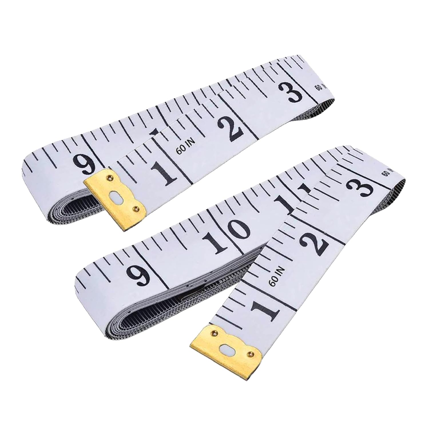 Dual Scale Body Measuring Tape - 60 inches Soft Tailor Measuring Tape for Sewing Cloth - Fitness Ruler for Fat Measurements and Nursing Use - Pack of 2
