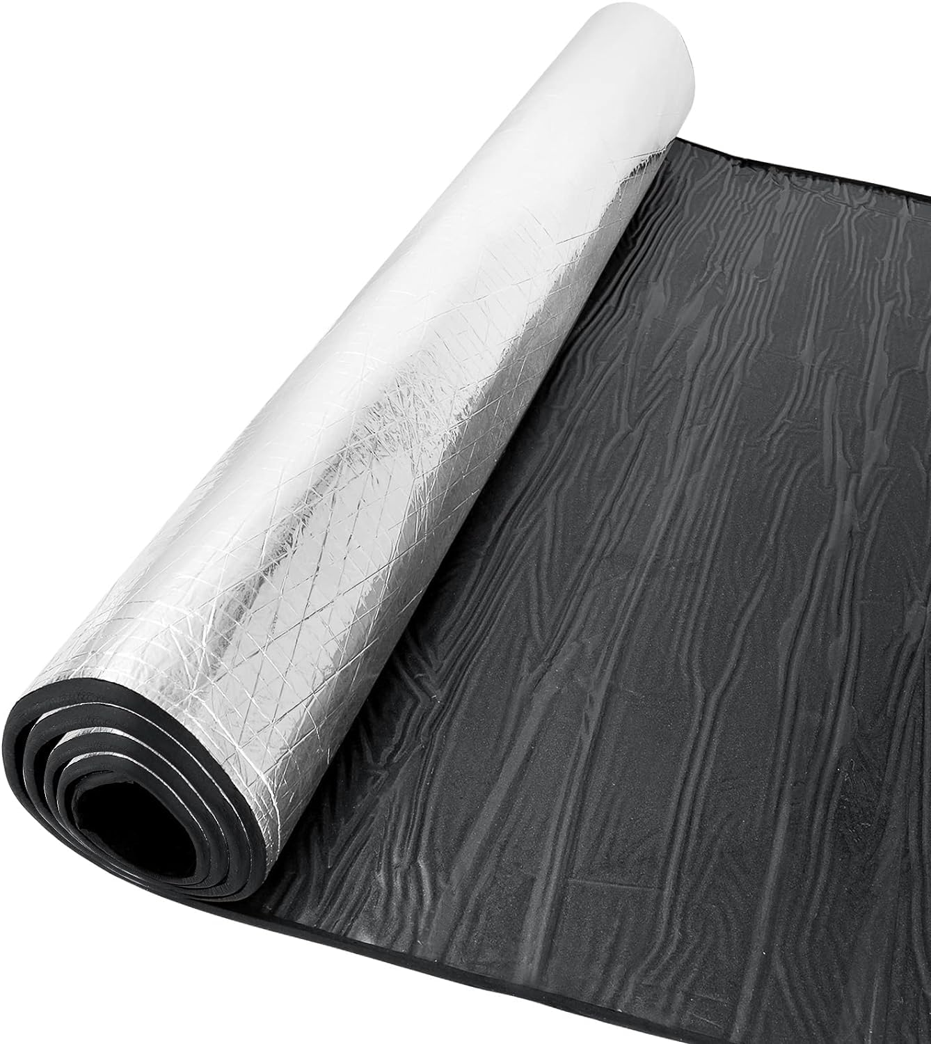Pannello Isolante Autoadesivo in Alluminio e Gomma, 7 mm, per Loft, Pavimento, Parete, 32 cm x 10 m