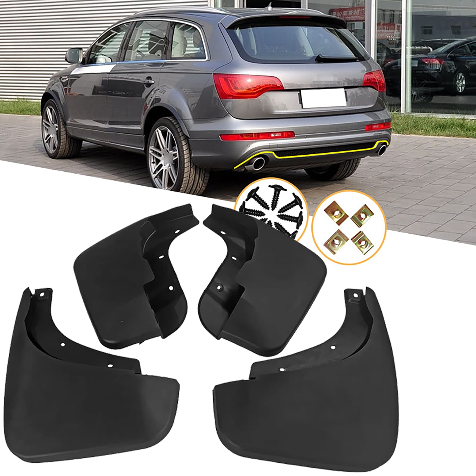 Bavettes Audi Q7 Sport 2006-2015 JONASC anti-boue et graviers
