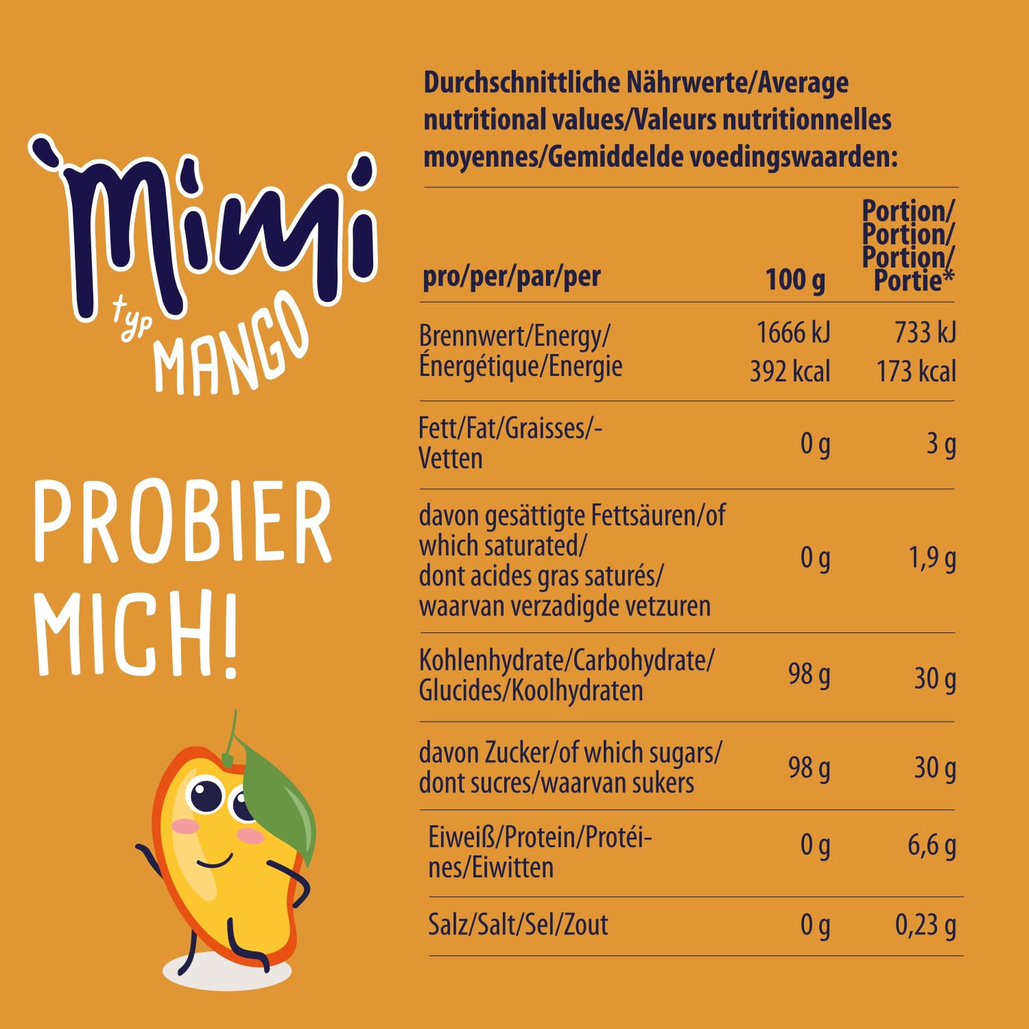 Mimi Milk Mix Mango Bebida Polvo 12 x 400 g Mezcla de leche - Paquete de almacenamiento - Polvo de bebida soluble en leche con sabor a mango - Soluble en frío y caliente - Ideal para ocio, camping,