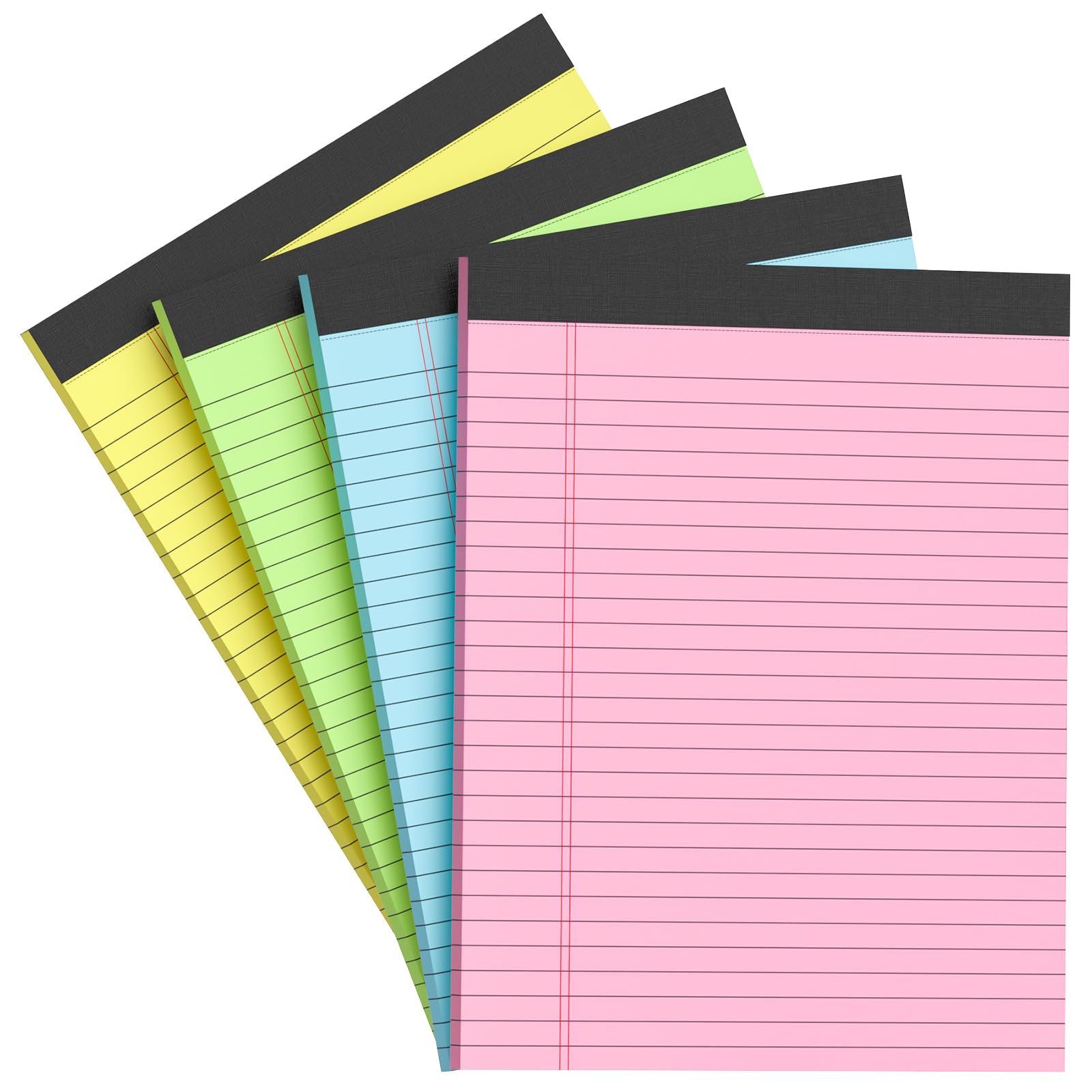 Colored Legal Pads 8 5 x 11 Note Pads 8 5x11 inch Wide Ruled Clear Print Writing Pads