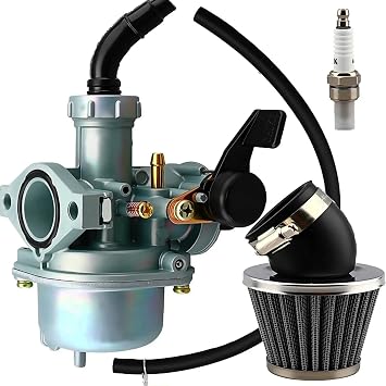 PZ22 Carburetor 22mm Carb with Throttle Cable Grip for 110cc 125cc ATV Pit Dirt Bike 4 Stroke Chinese Quad, Compatible with Coolster Mountopz SSR TaoTao DB14 DB24 Apollo Xpro Hawk