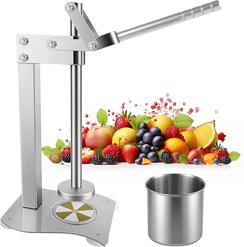 Exprimidor de prensa de limón resistente, trituradora de frutas con soporte de limonada de acero inoxidable, prensa exprimidora manual, máquina