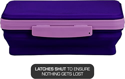 Miniatura 3 de It's Academic Flexi - Caja de almacenamiento con tapa, diseño plegable para manualidades y suministros escolares, paquete de 4, surtido