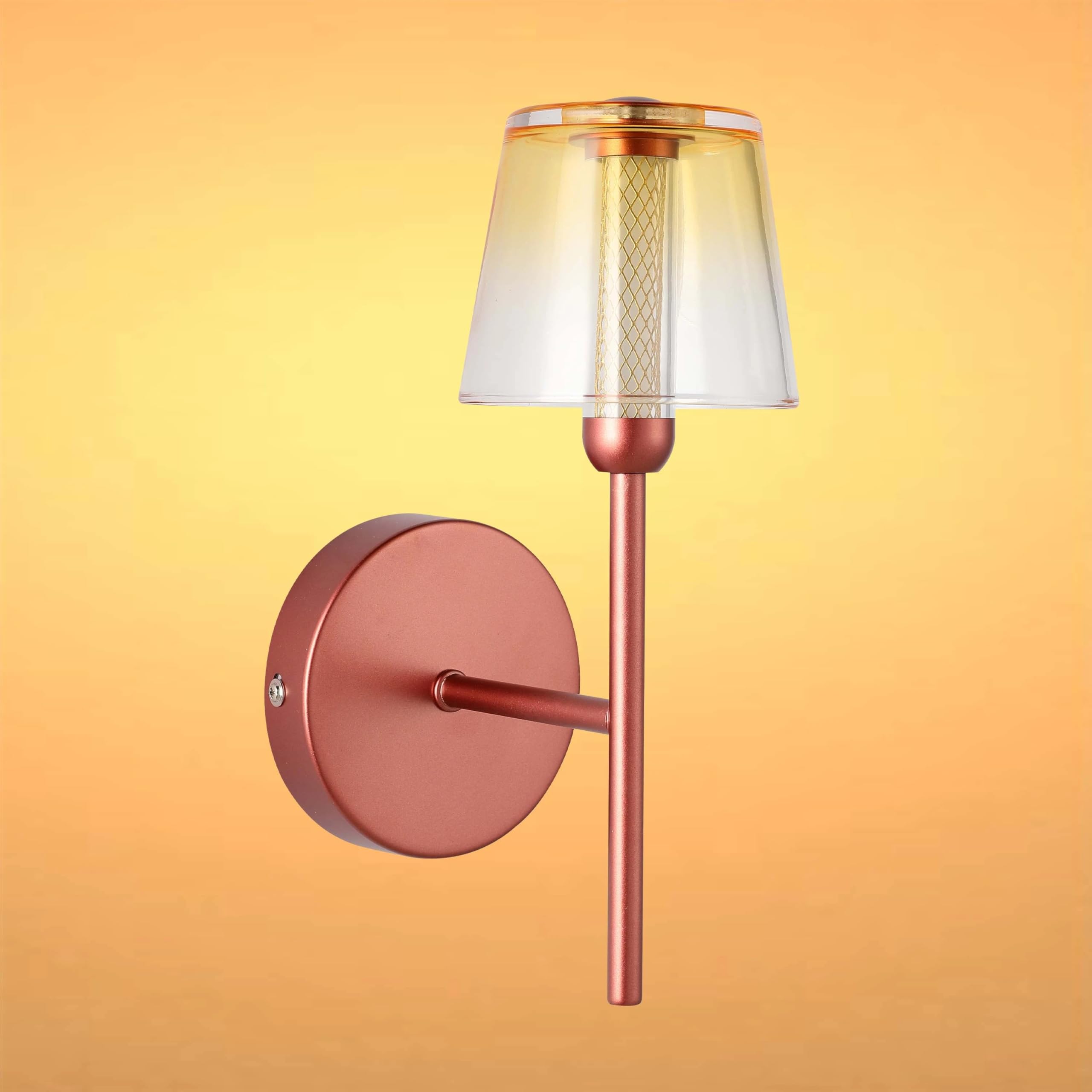 TEKLED Modern Red Wall Light: 3000K LED Sconce for Dining Room, Kitchen & Accent Wall