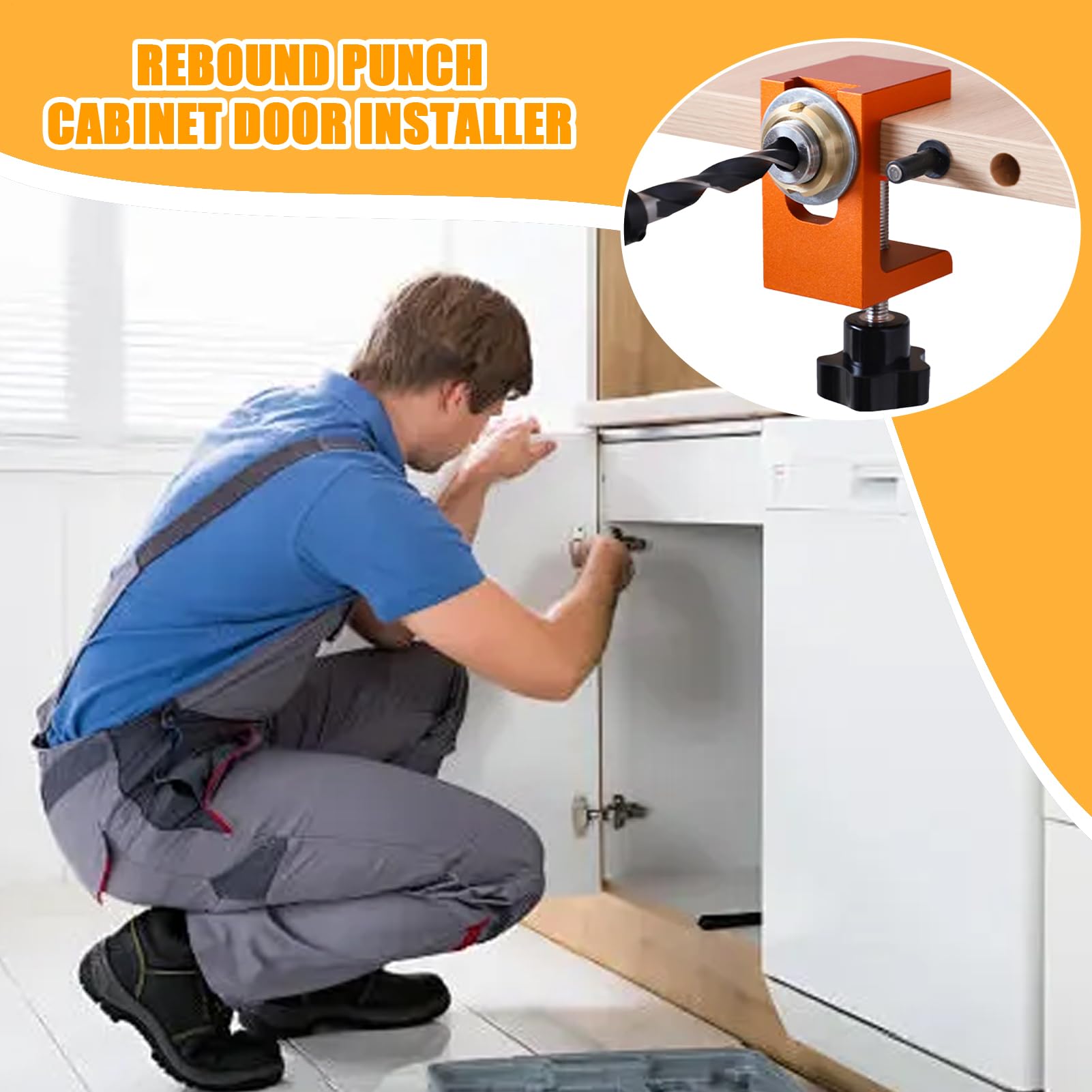 Dispositif de positionnement de montage pour porte d'armoire, pince de