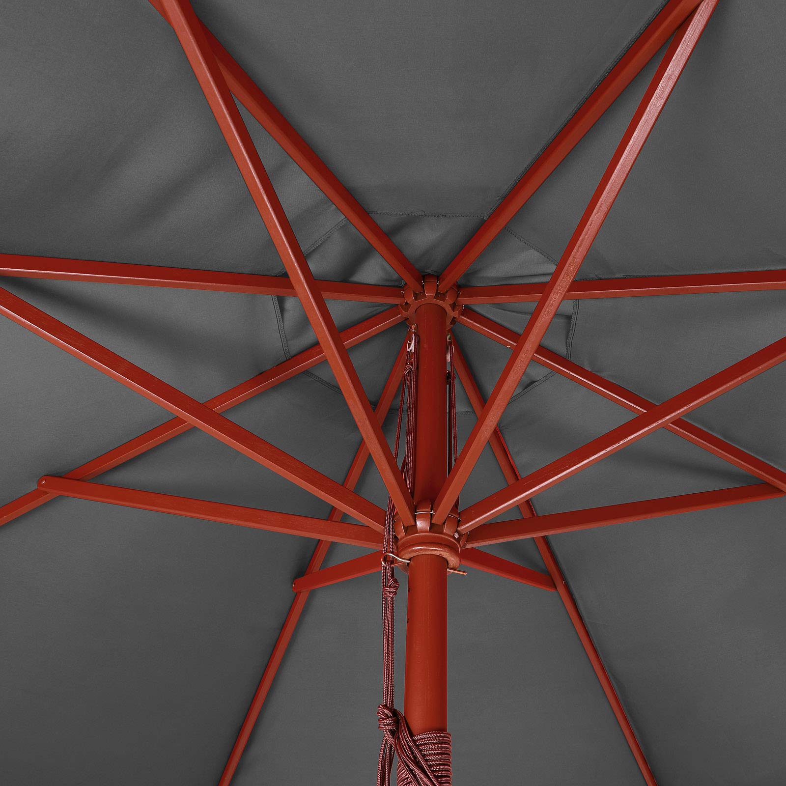 Kingsleeve Parasol LED-verlichting 330 cm Grote Rond Solar Buigbare Stabiele Tuinparasol Tuin Terras Balkon Beige