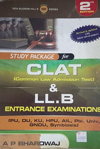 Study Package For CLAT (Common Law Admission Test) &amp; LL.B Entrance Examinations by A P Bhardwaj (Second Hand &amp; Used Book) (M)
