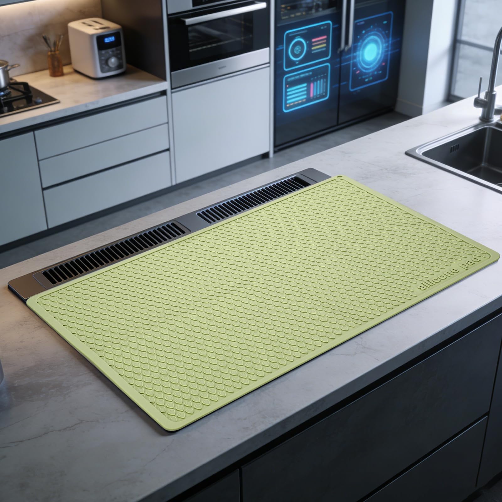 Alfombrilla para secar platos PATIKIL de silicona protectora para encimera de cocina