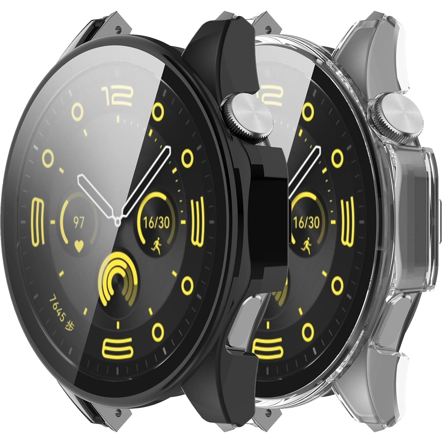 Intended for Huawei Watch GT 4 46MM Screen Protector with Tempered Glass Hard PC Bumper Full Cover Shell