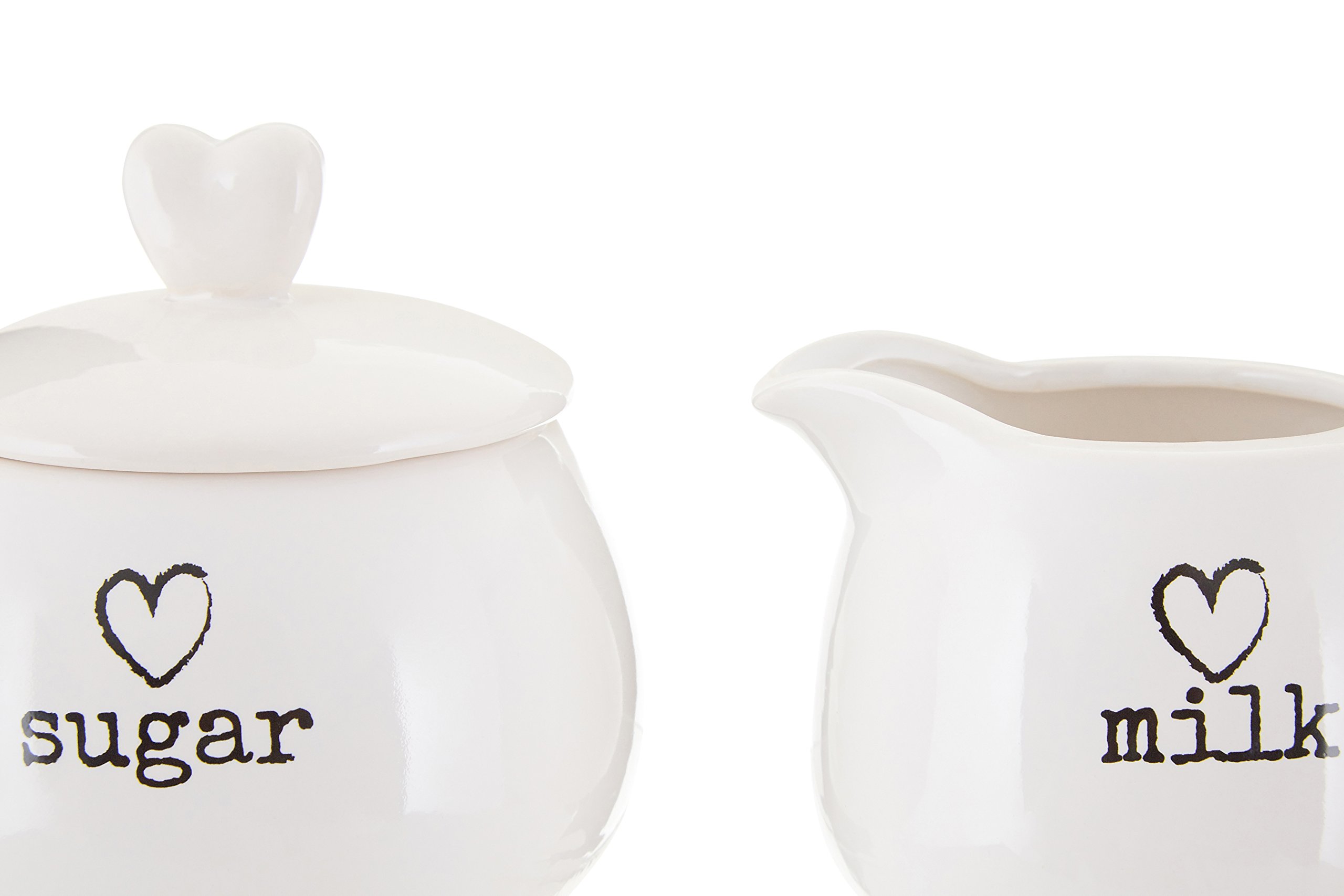 Premier Housewares Encanto azucarero y Jarra para Leche Juego, Blanco, Juego de 2