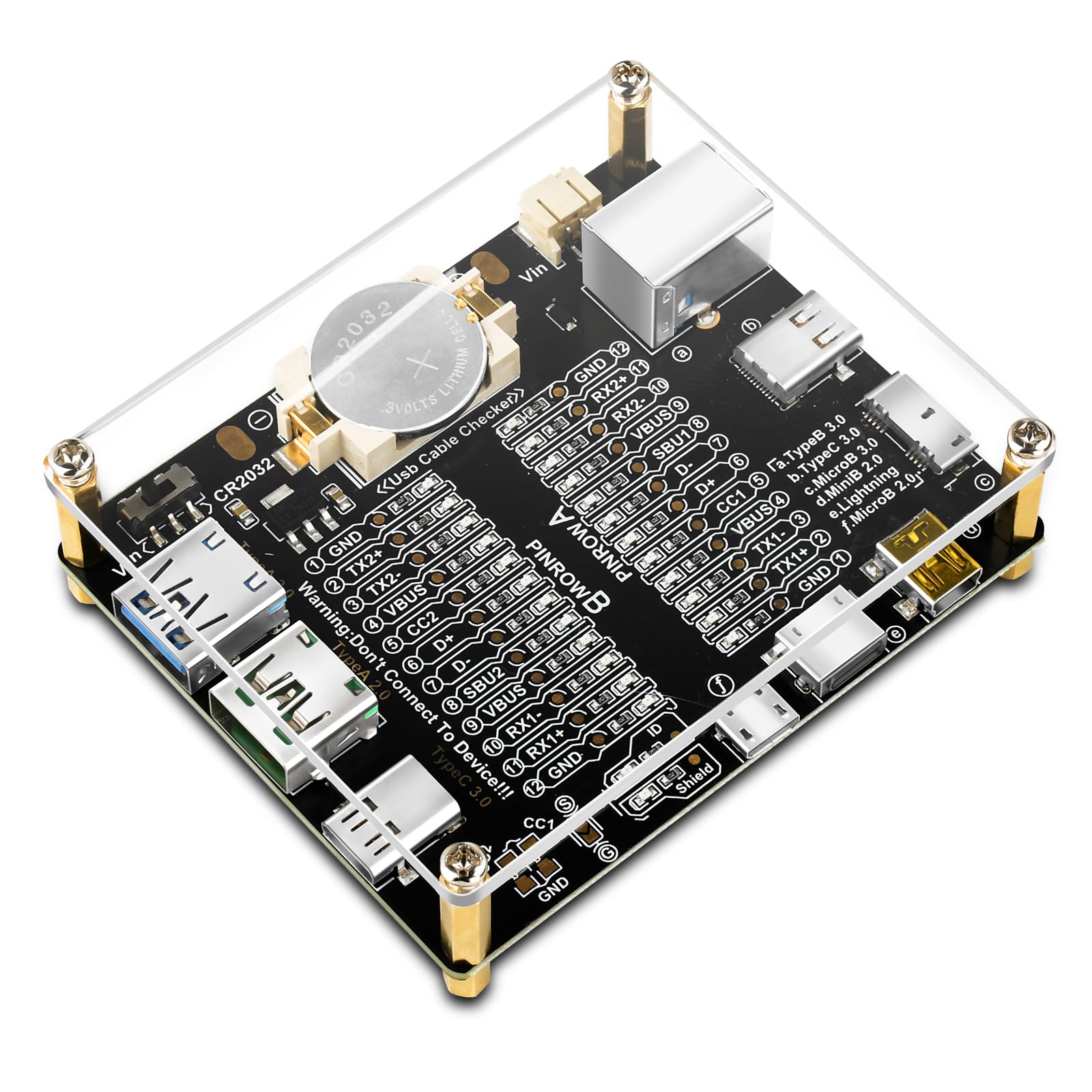 Heemol Tester kabli USB, tester kabli danych dla kabli USB C/A Micro USB z szybkim transferem, szybka organizacja nieuporządkowanych kabli poprzez sprawdzenie diod LED