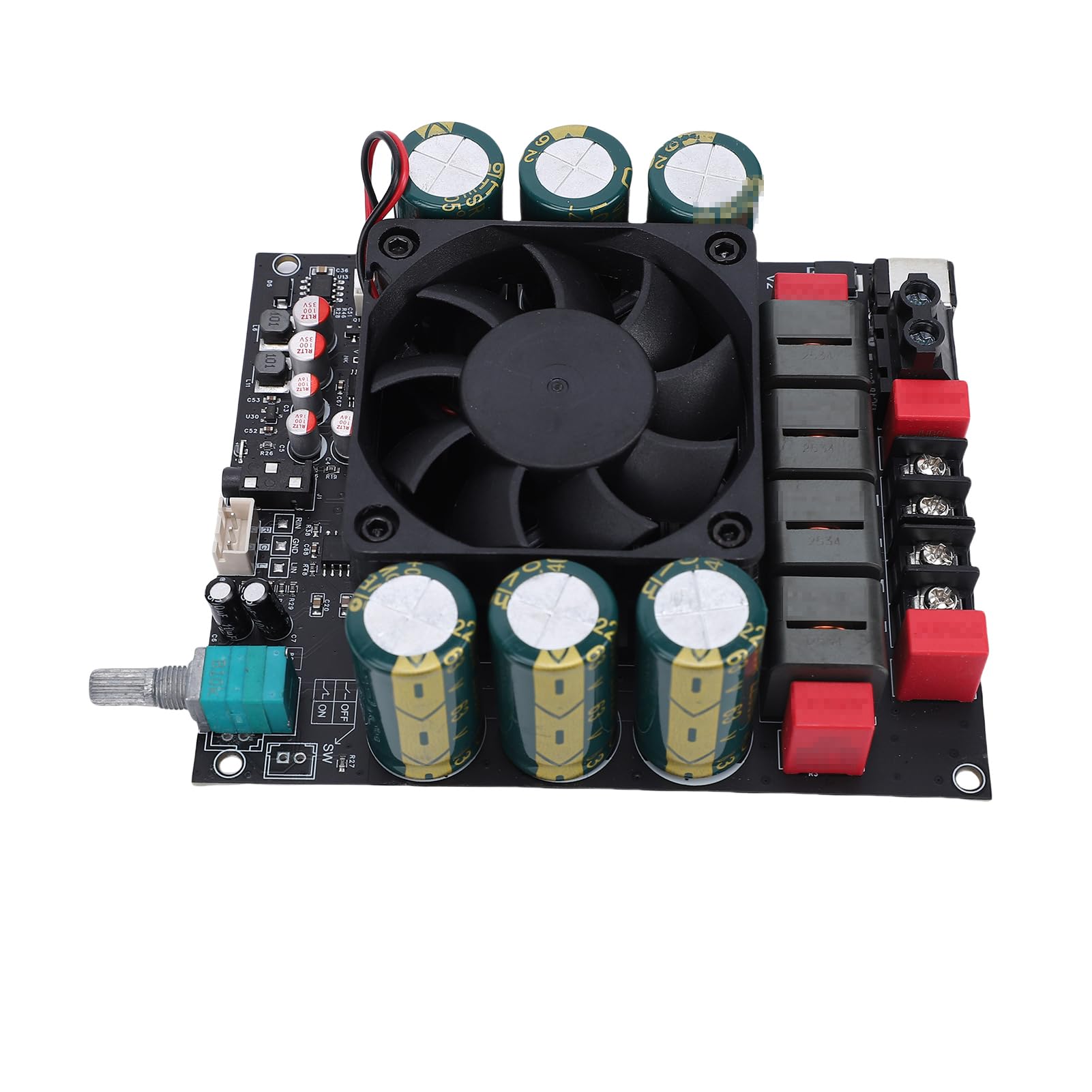 Bewinner Płytka Wzmacniacza TPA3255 Wysoka Moc Wyjściowa 600 W + 600 W, Wzmacniacz Cyfrowy Klasy D z Inteligentnym Rozpraszaniem Ciepła i ochroną, do Profesjonalnego Audiofilskiego Samodzielnego