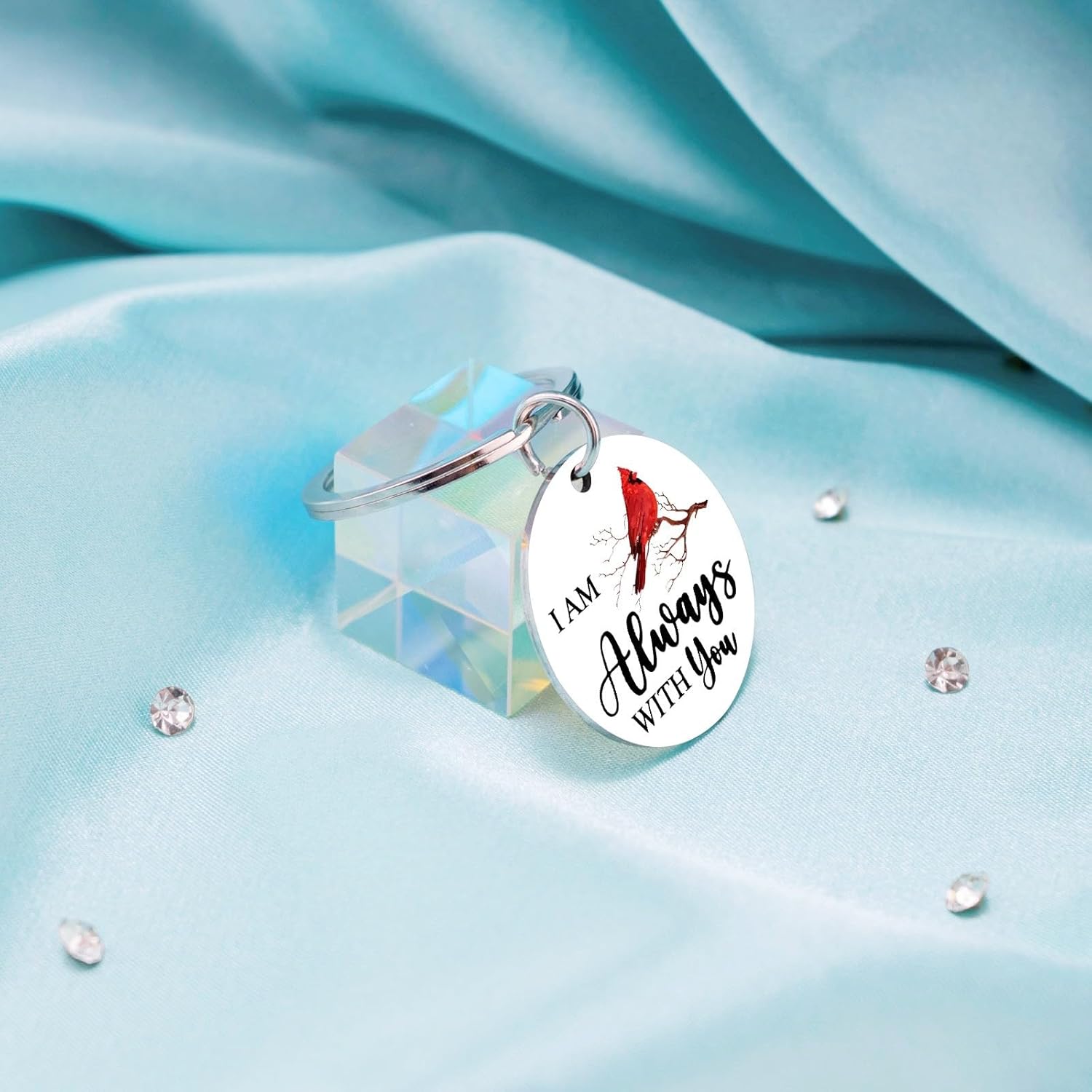 Cardinal Keychain Red Cardinal Gifts for Women Men Sympathy Gifts for Loss Of Loved One Grief Bereavement Gift for Loss Of Father Mother Daughter Son Memorial Gift Bereavement Condolences Present - Image 4