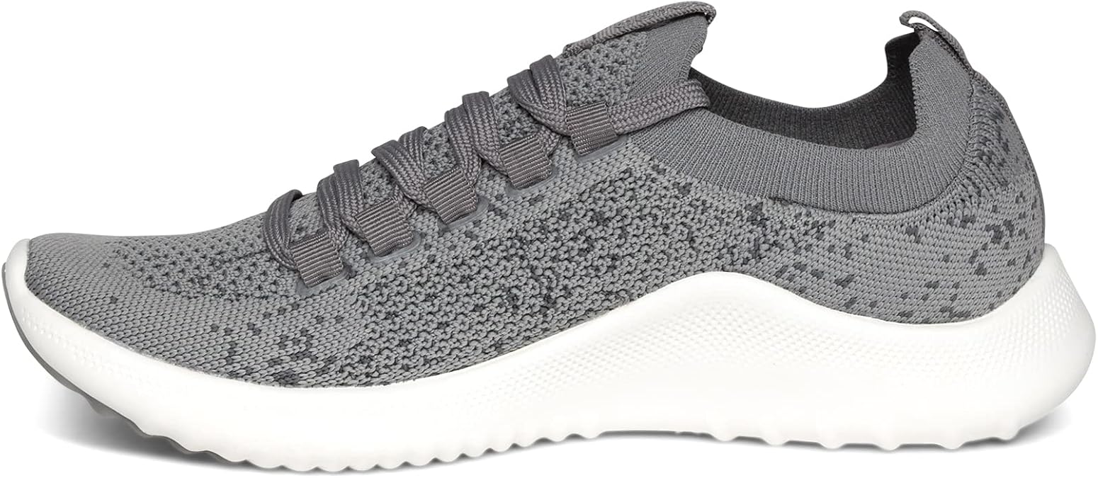 Aetrex Women's Carly Orthopedic Arch Support Knit Sneakers for Women- Plantar Fasciitis Relief Women Sneakers W/ Lace Up
