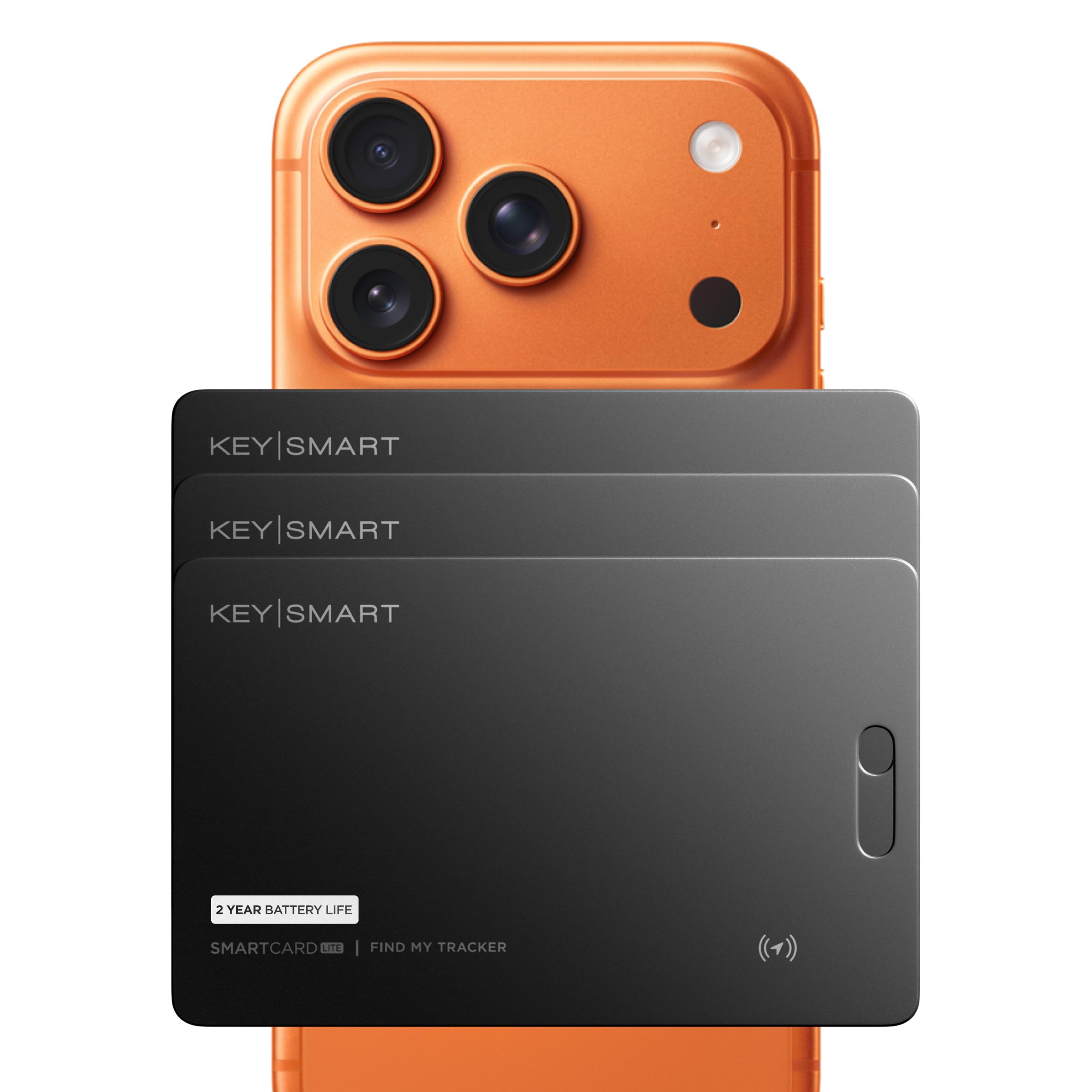 KeySmart SmartCard Lite Wallet Tracker Card, Compatible with Apple