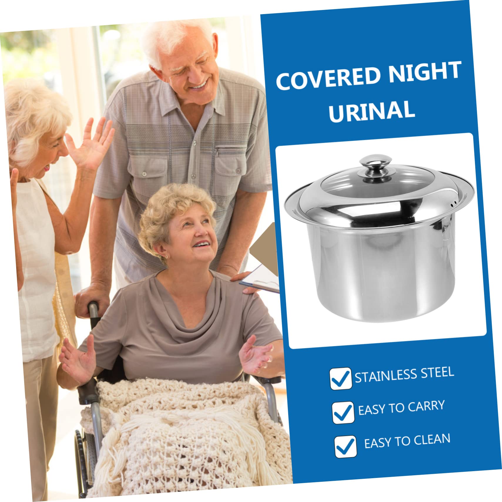 Orinal Infantil de Acero Inoxidable Tapa, 1 Pieza para Uso Doméstico