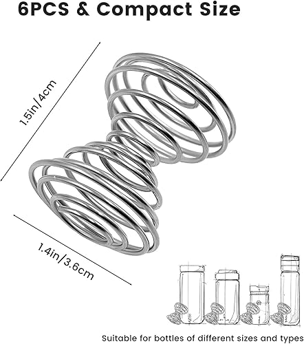 Vista 3 de SNAIL GARDEN Bola agitadora en forma de reloj de arena para una mezcla más suave, bola mezcladora de acero inoxidable resistente de 0.71 oz