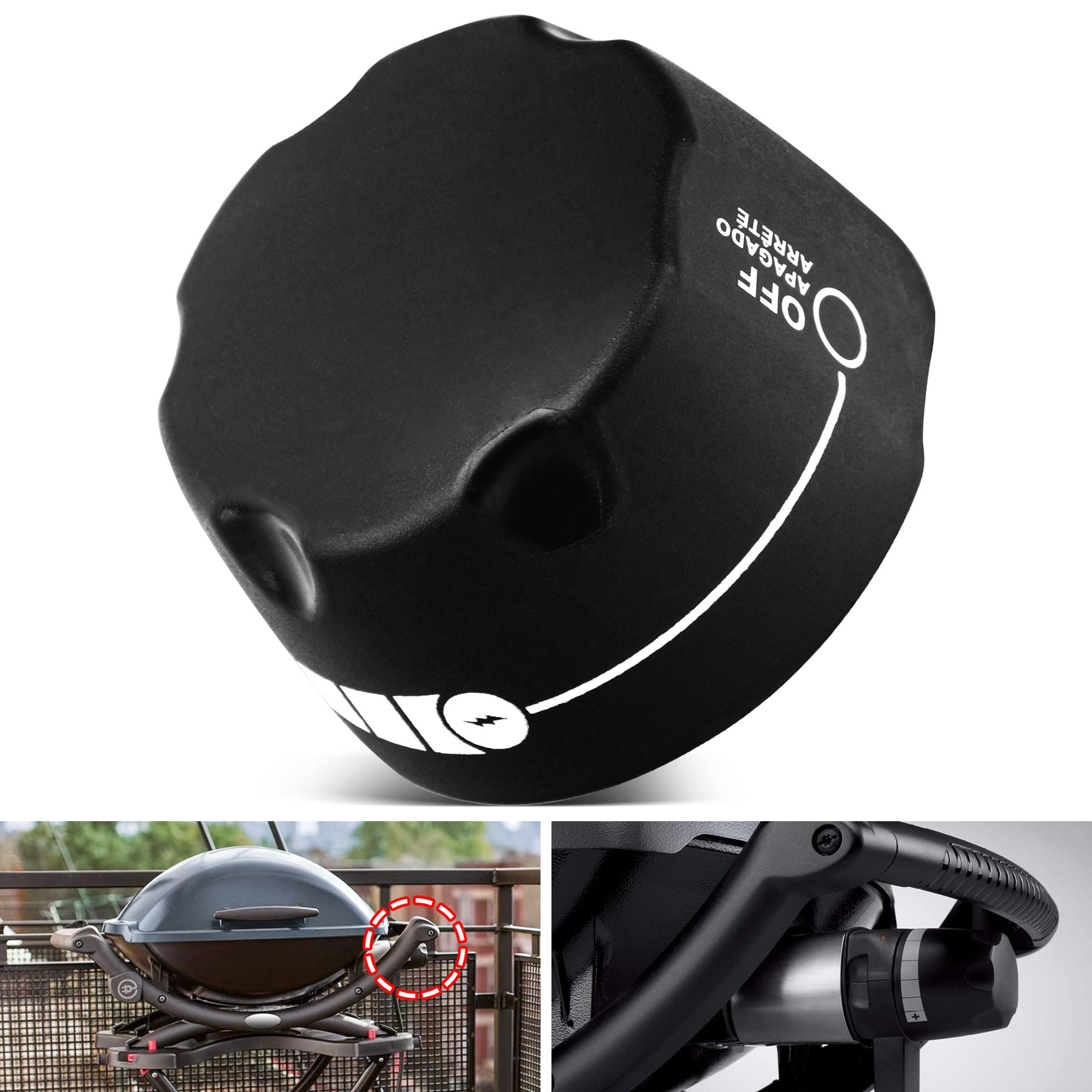 FENXDN 63801 Control Knob Compatible with We-BER Q2000 & Q2200 Grills Model