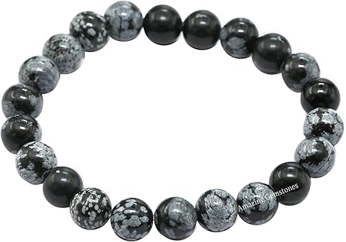 Miniatura 713 de Amazing Gemstone Pulsera de cristal para mujeres y hombres, pulsera de cristal curativo de protección, pulsera elástica con cuentas de piedras