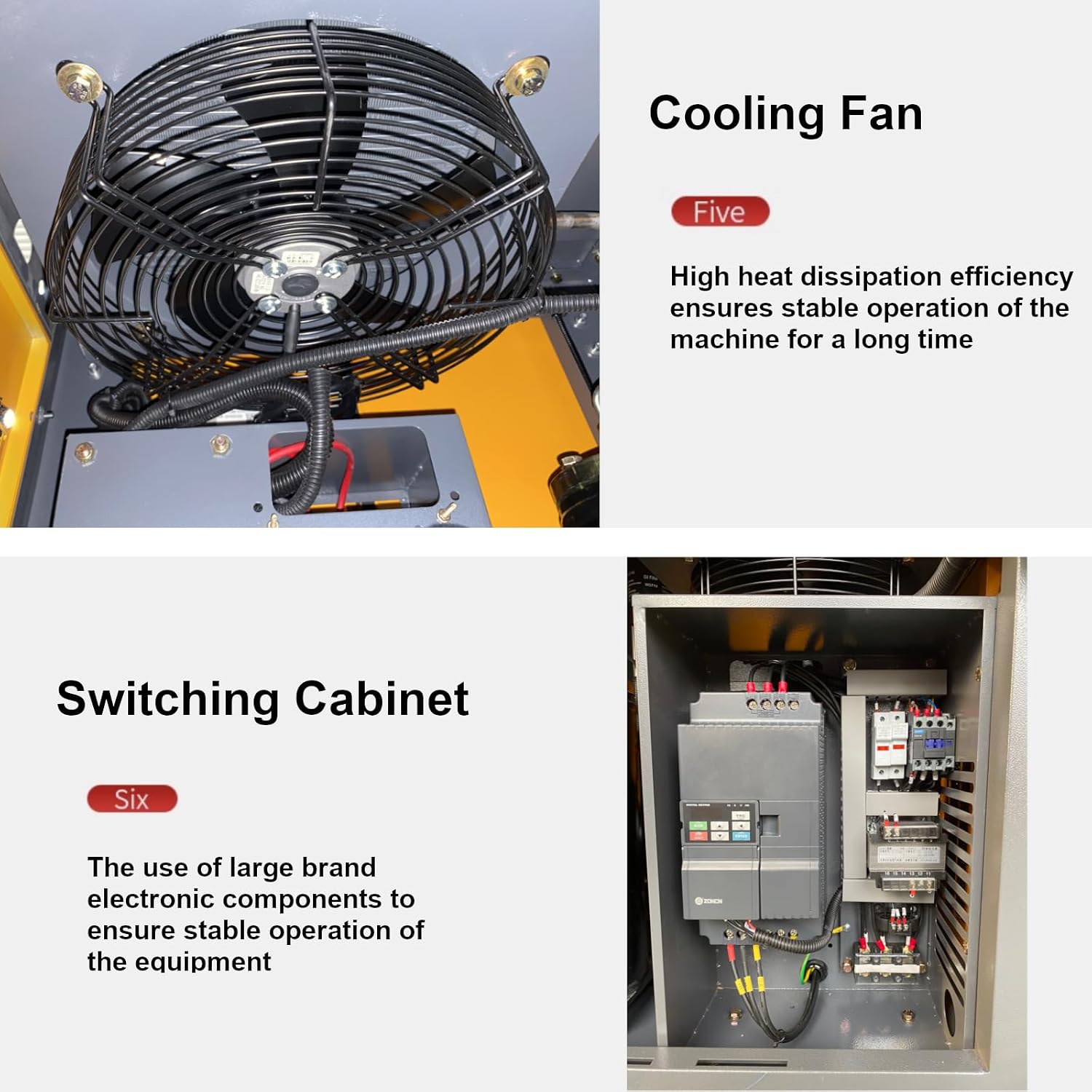 10HP 7.5KW Variable Speed Frequency Rotary Screw Air Compressor Single-Stage 39CFM@120PSI/230V/60Hz/3-Phase, Stationary Industrial Air Compressor