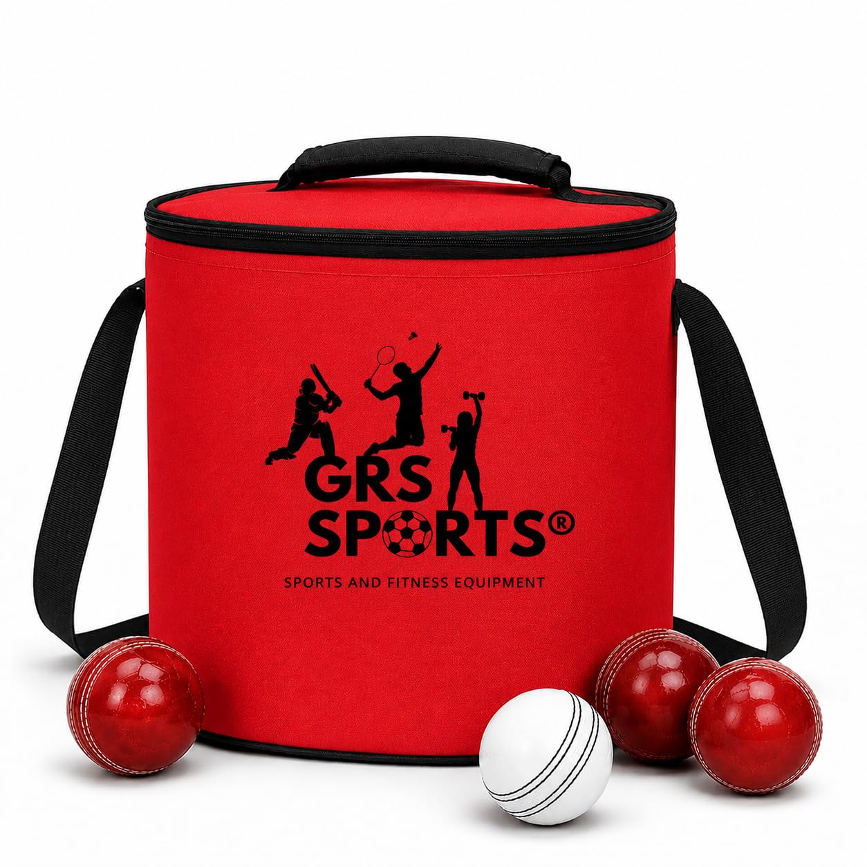 GRS Sports Ball Bag for Cricket, Tennis & Hockey | Holds up to 32 Balls | Heavy-Duty Water-Resistant Training Bag with Shoulder Strap, Top Handle & Secure Zipper Closure for Coaches & Players-image-49