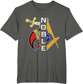 NOBLE Shriner Symbol G Square & Compasses Shriners Freemason T-Shirt