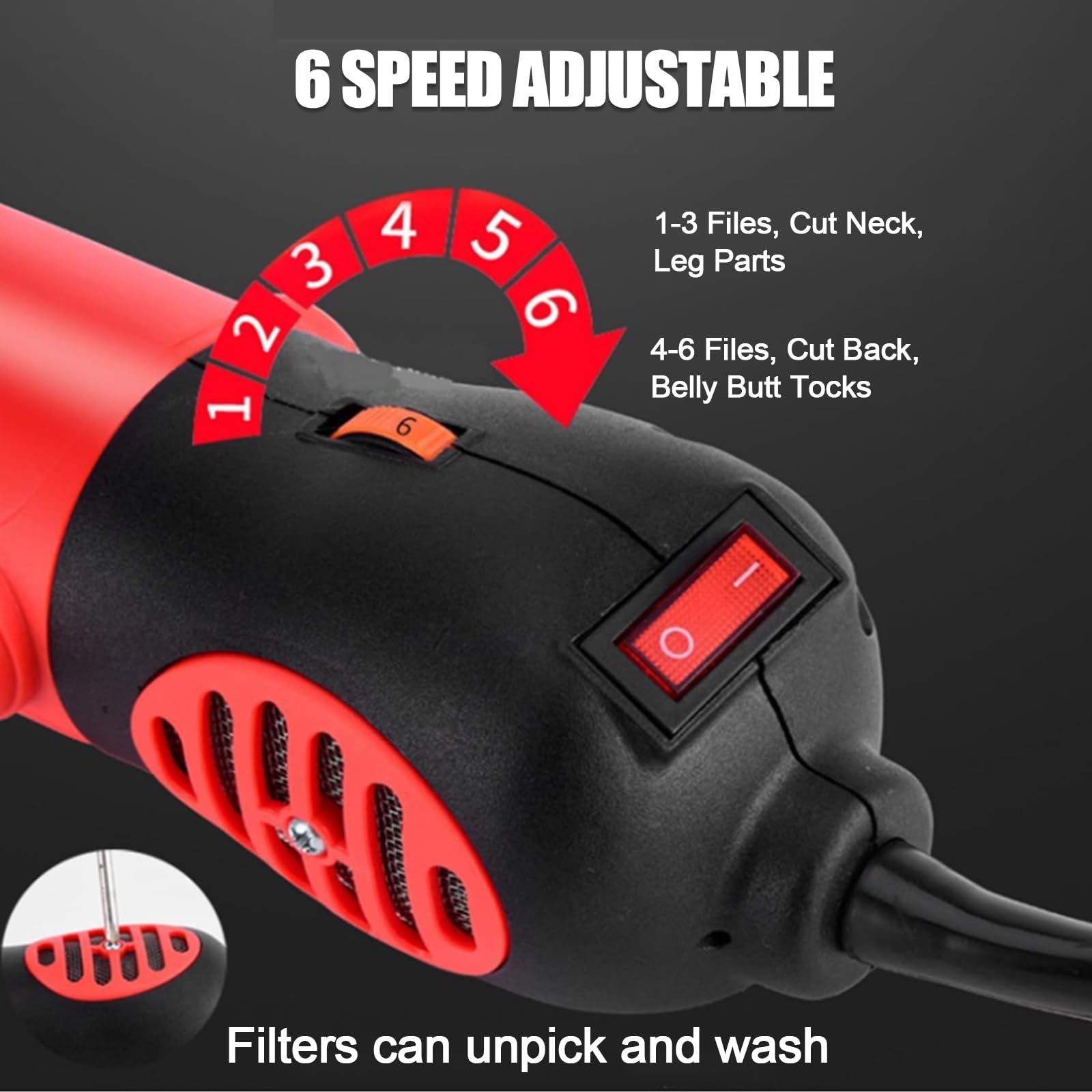 Tosatrice Elettrica Senza Fili Per Pecore, Tosatrice Professionale Per Lana 550w, 6 Velocità Regolabili, 2800r/min Tosatrice Elettrica Per Capre, Alpaca, Bovini E Bestiame yellow