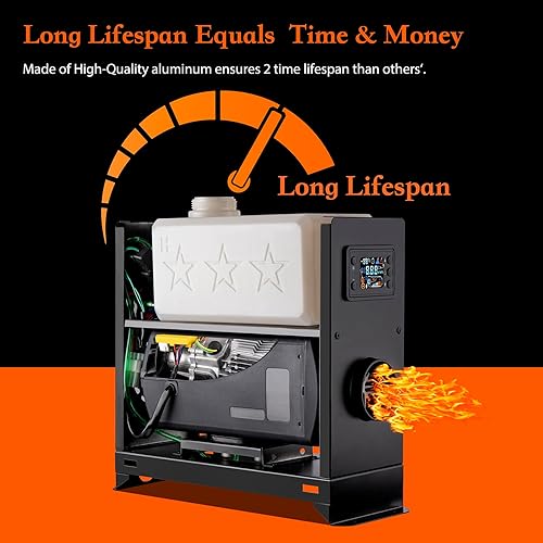 Miniatura 7 de Calentador diésel todo en uno 5KW8KW 12V-24V Calentador de aire diésel de calentamiento rápido, baja energía, bajo ruido, control remoto, monitor