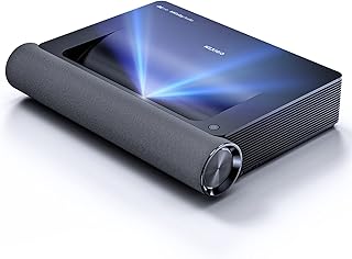 NexiGo Aurora PJ90, 4K Ultra Short Throw UST Projector, Laser-Powered, HDR10, HLG, 3D, 85% DCI-P3 & 121% Rec.709, 60W Stereo Speakers with Dolby_Audio, Android TV