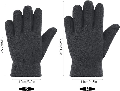 Miniatura 2 de SATINIOR 3 pares de guantes de invierno de forro polar para niños y niñas, guantes cálidos para niños y niñas, suministros de actividades al aire