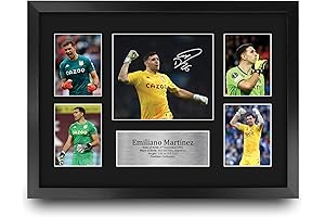 Aston Villa Emiliano Martinez Signed Autograph Photo Display