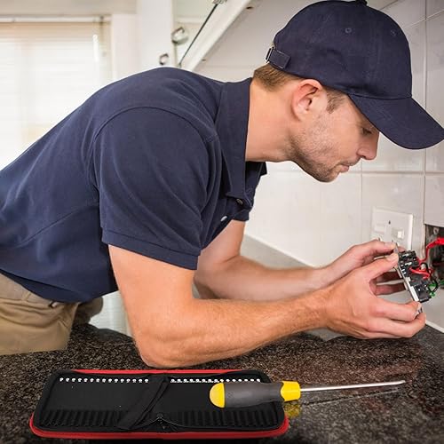 Miniatura 8 de VALICLUD Canvas Tool Pouch Organizer for Drill Bits and Screwdrivers Portable Storage Bag for Craftsmen DIY Garage Car and Truck Use Heavy Duty