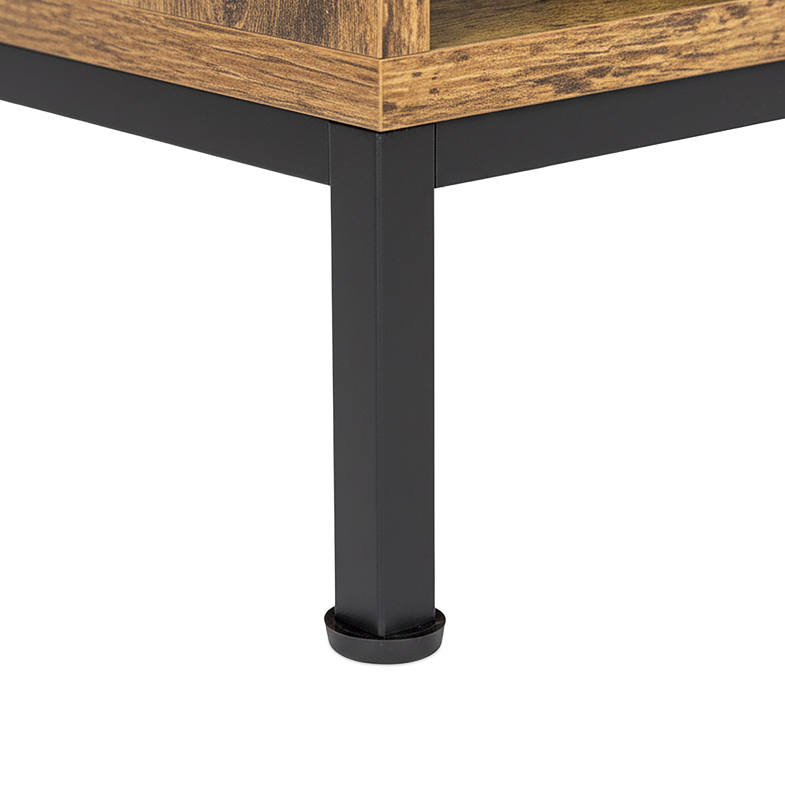 Relaxdays TV-Lowboard, 3 Ripiani, Mobile TV Aperto Fino a 55", A x L x P: 40 x 106 x 39,5 cm
