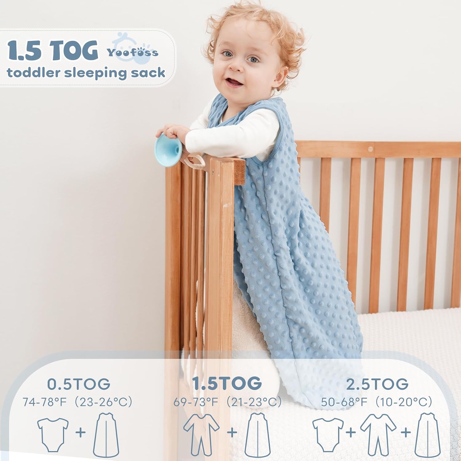 Yoofoss Baby Sleeping Bag 1.5 Tog - Image 4