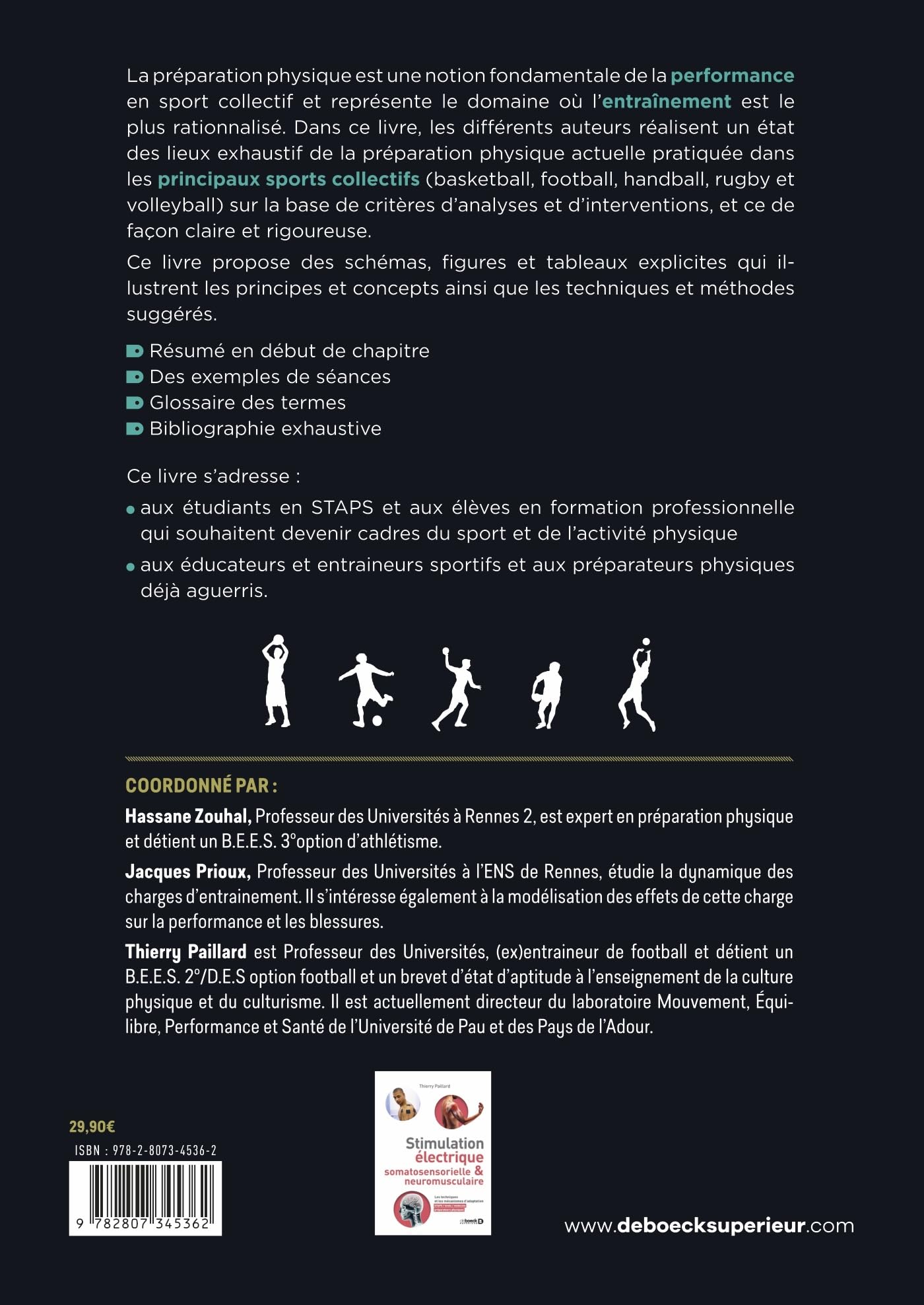 La préparation physique des sports collectifs: Basket - Football - Hand - Rugby - Volley