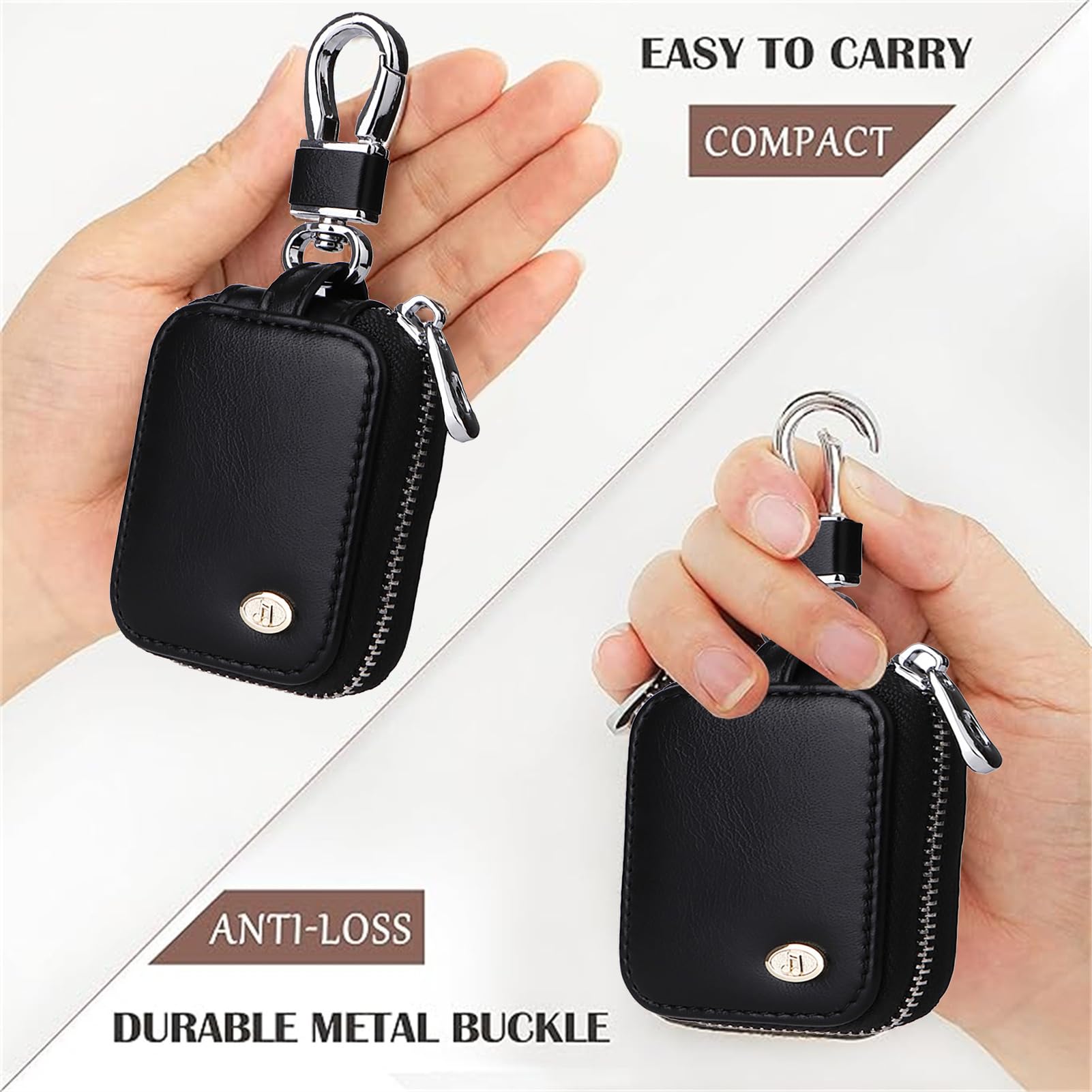 FYY Designed For Airpods Pro Case, [Tote Bag Design] Premium PU Leather Cute Protective Shockproof Bag Cover With Buckles Rhinestones Compatiable With Wireless Charging For Girls Teens Women Pink - View #2