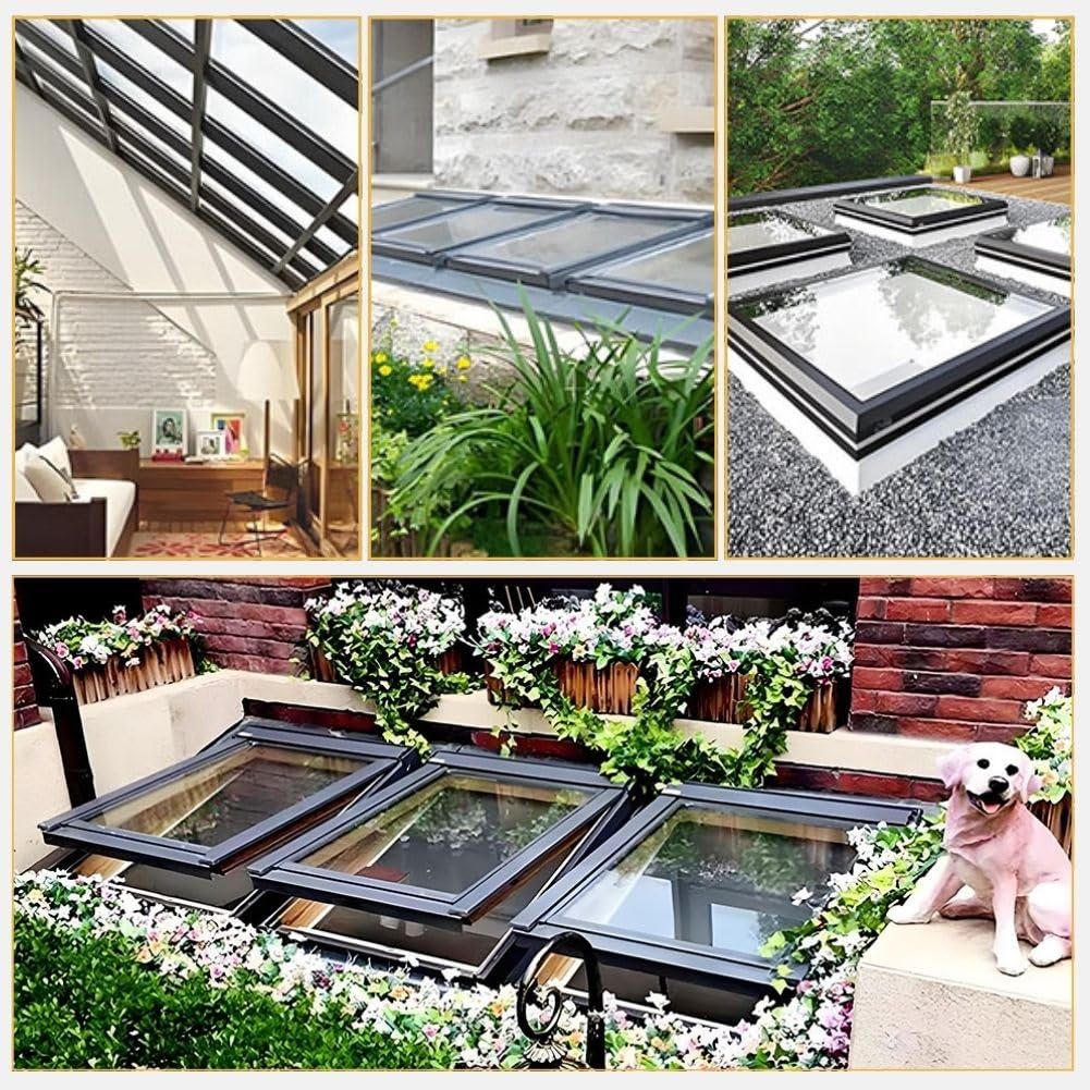 Genérico Claraboya Manual para Techo - Trampilla Transparente para áticos, sótanos, cobertizos, solarios, graneros y Casas de Juegos (90°) - Ventana pequeña Ideal para luz Natural