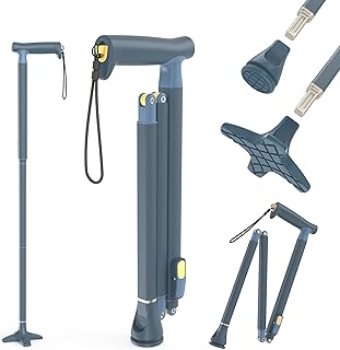 Michael Graves Quick Fold Walking Cane for Men and Women - Foldable Walking Stick for Stability and Style - Collapsible Folding Cane - Walking Sticks for Seniors & Adults