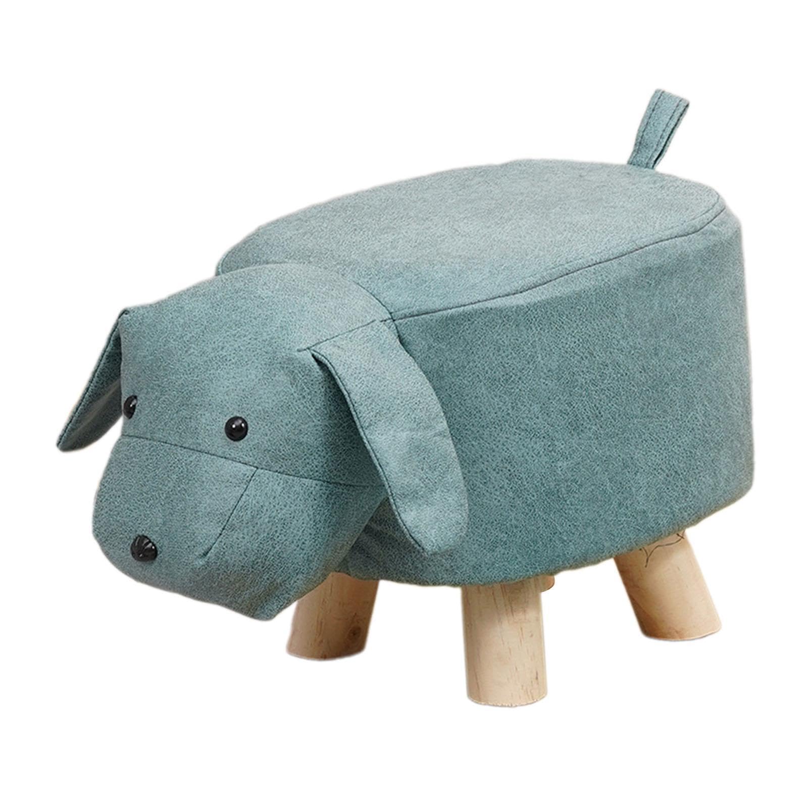 Baoblaze Kinder-Fußhocker, Kinderstuhl, Rutschfester, dekorativer Hocker, süßer Fußhocker, Fußstütze für Eingangsbereich, Spielzimmer, Schlafzimmer, Blauer Hund
